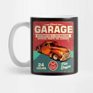 Retro Vintage Automotive Tin Sign Mug